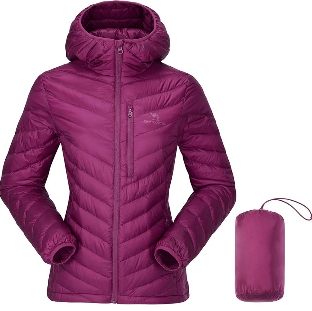 Camel Crown lightweight puffer Wine XXL
